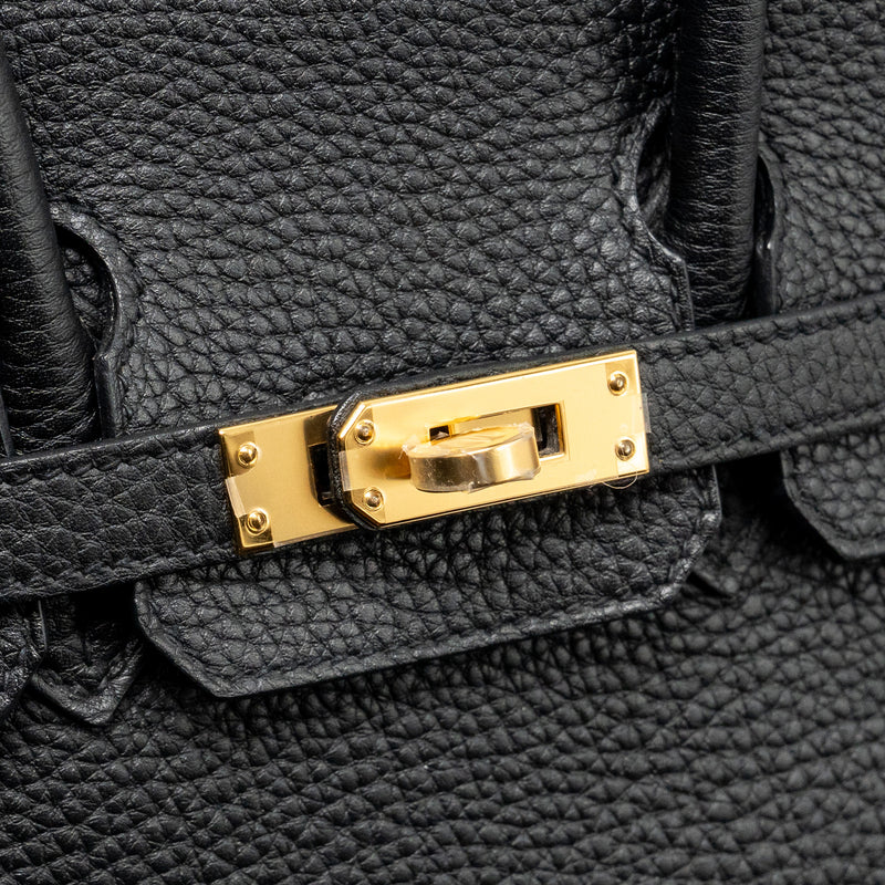 Hermes Birkin 25 Togo Black GHW Stamp U