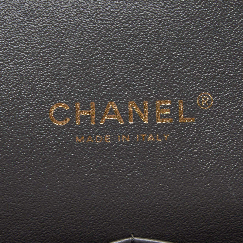 Chanel Maxi Classic Double Flap Bag Caviar Olive Green Brushed GHW