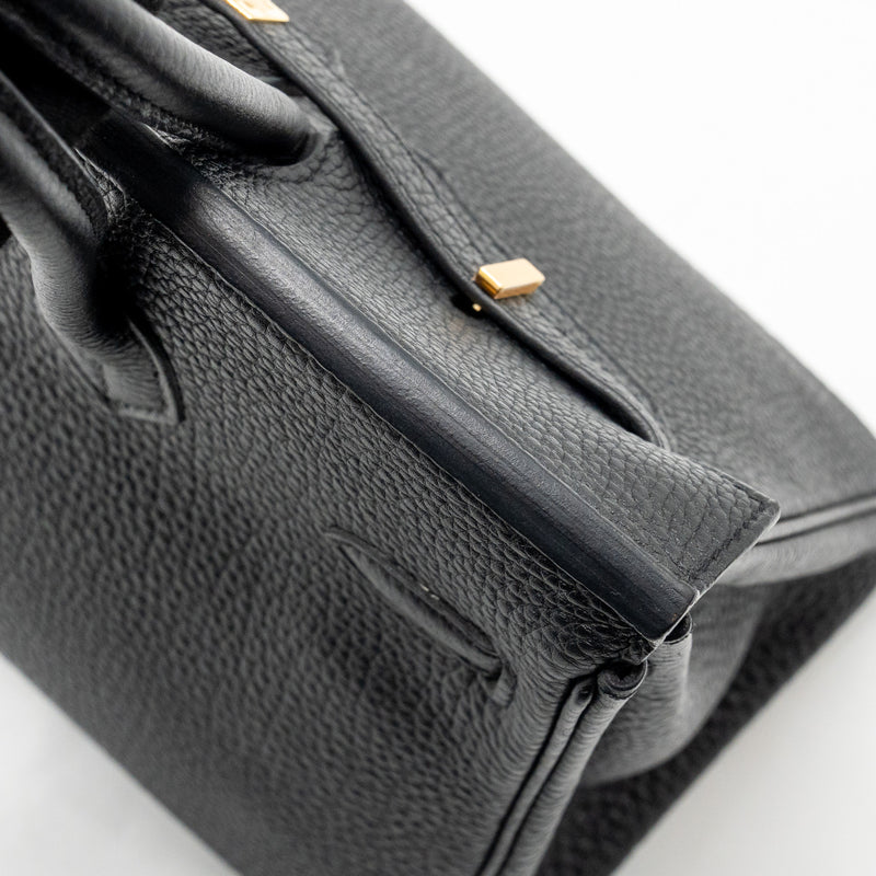 Hermes Birkin 25 Togo Black GHW Stamp U