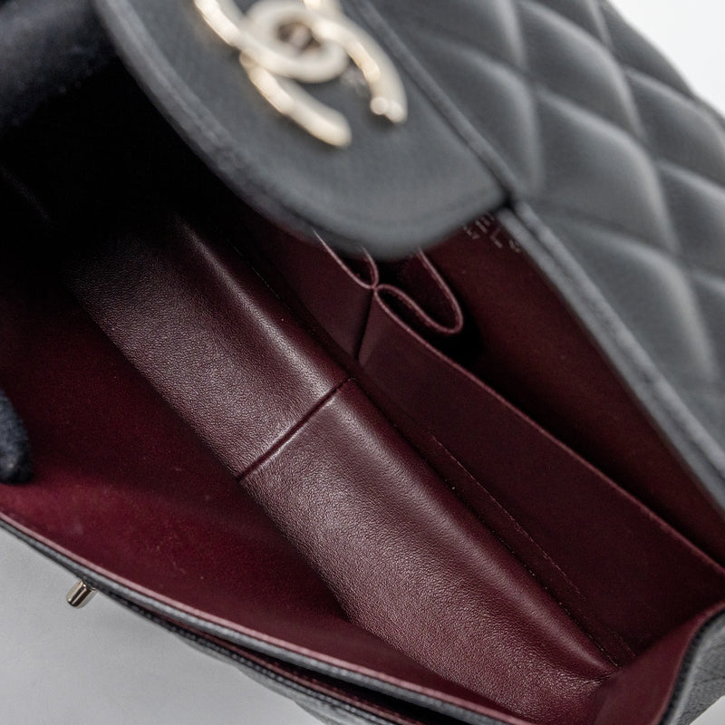 CHANEL JUMBO CLASSIC DOUBLE FLAP Caviar BLACK SHW