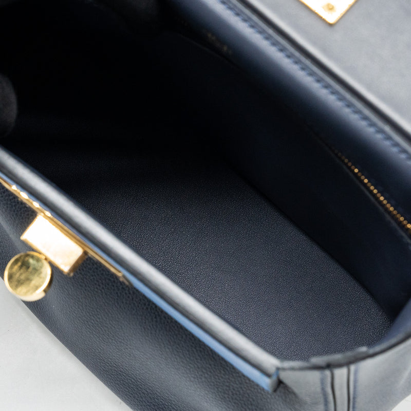 Hermes Mini 24/24 2424-21 bag evercolor / swift Blue Nuit/Caban/Zellige  GHW stamp B