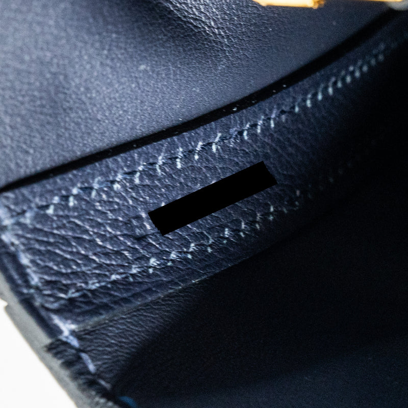 Hermes Mini 24/24 2424-21 bag evercolor / swift Blue Nuit/Caban/Zellige  GHW stamp B