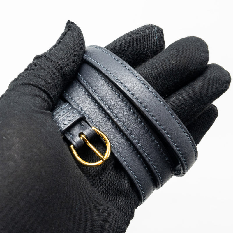 Hermes Mini 24/24 2424-21 bag evercolor / swift Blue Nuit/Caban/Zellige  GHW stamp B