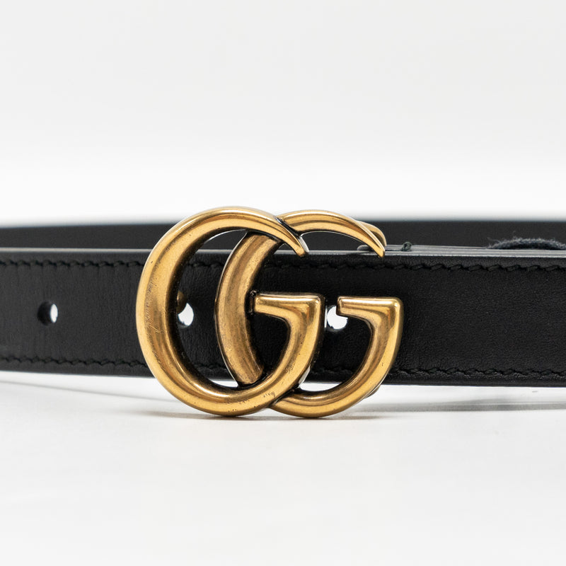 Gucci size 75 GG marmont Thin Belt black GHW