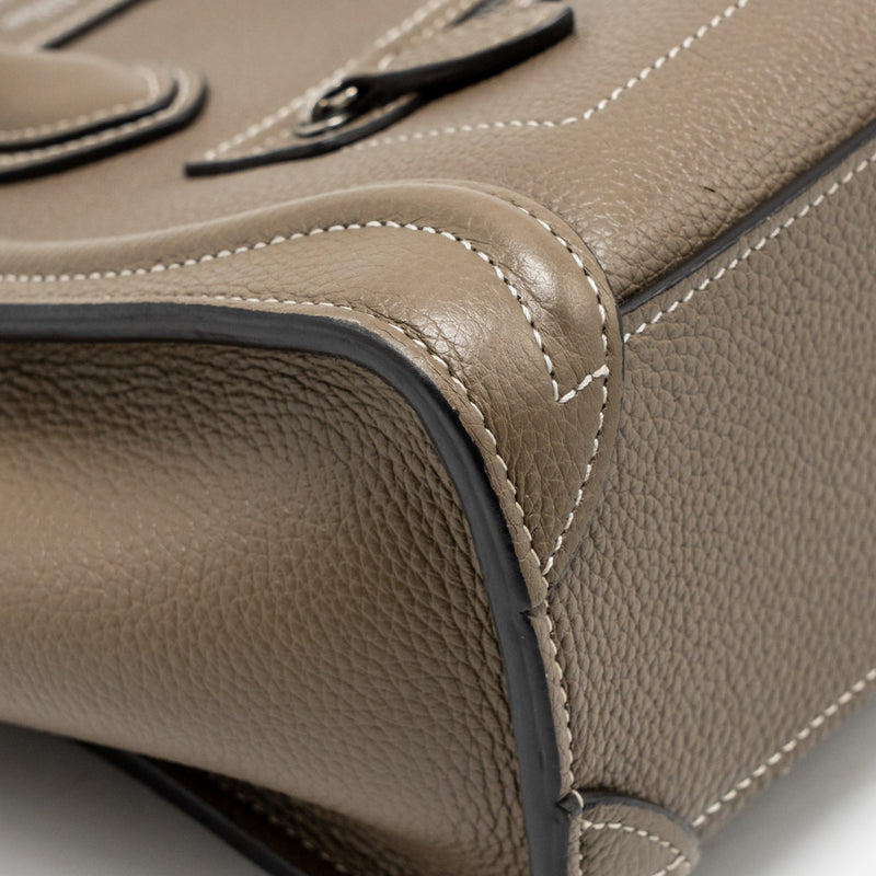 Celine Nano Luggage bag calfskin grey SHW