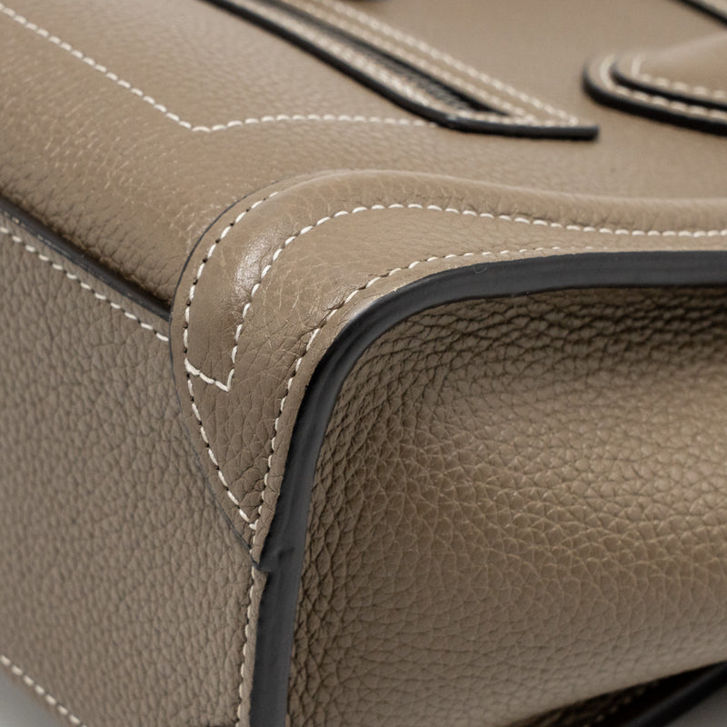 Celine Nano Luggage bag calfskin grey SHW