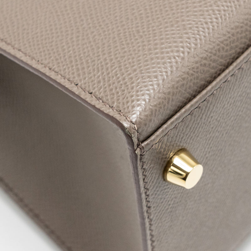 Hermes Kelly 28 Epsom Gris Etain GHW Stamp D