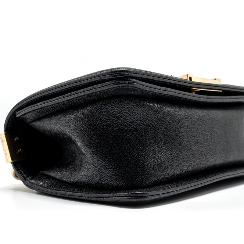 Chanel Small Boy bag Chevron Caviar black LGHW