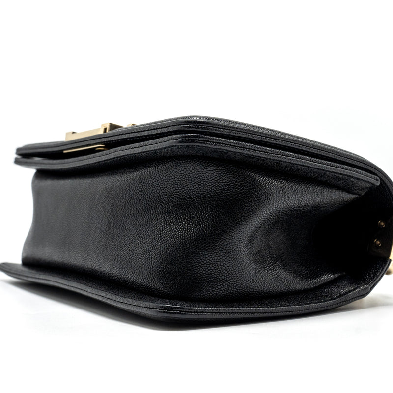 Chanel Small Boy bag Chevron Caviar black LGHW