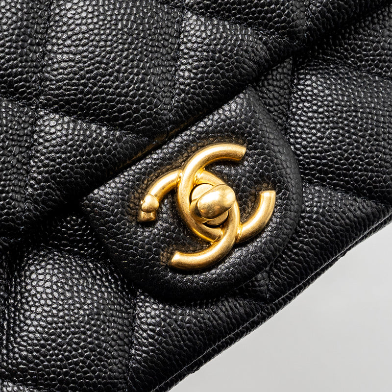 Chanel 23P Mini Coco Love Flap Bag Caviar Black GHW (Microchip)