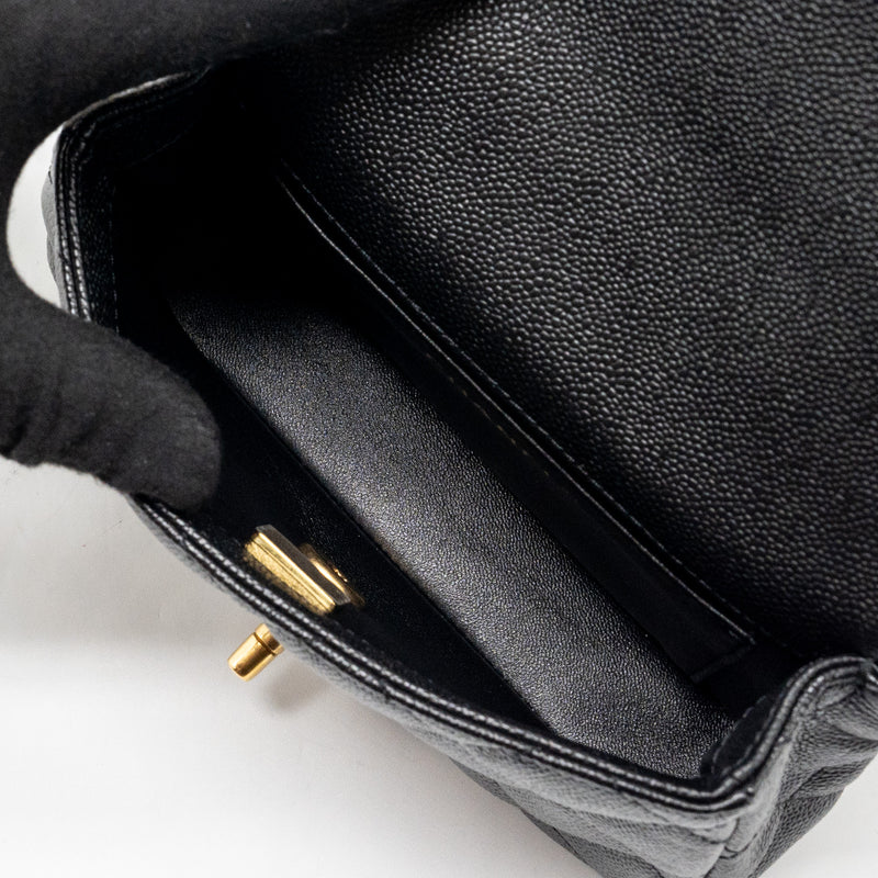 Chanel 23P Mini Coco Love Flap Bag Caviar Black GHW (Microchip)