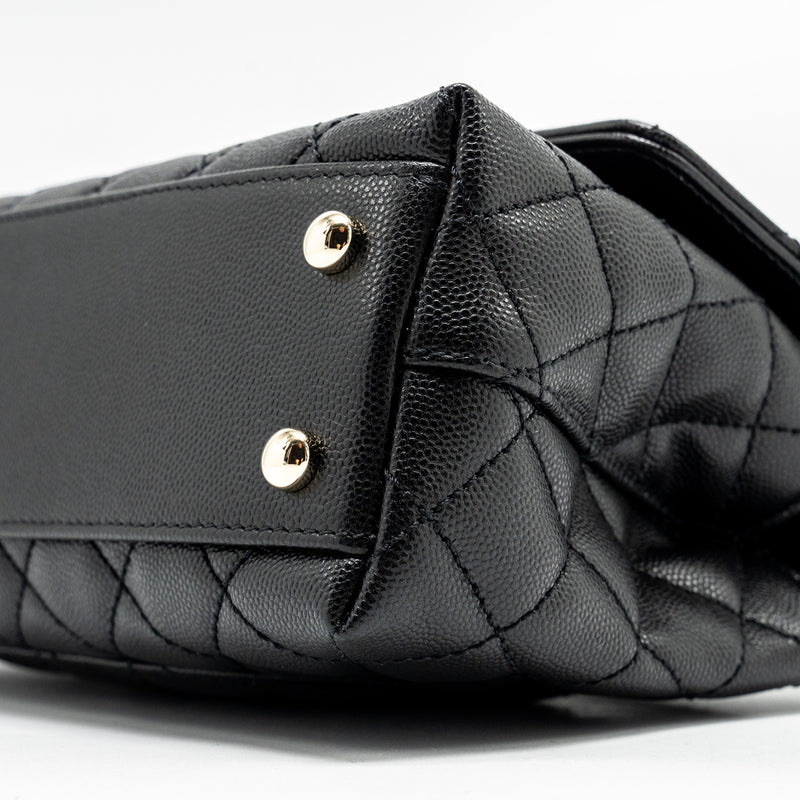 Chanel Small Coco Handle Caviar black LGHW (microchip)