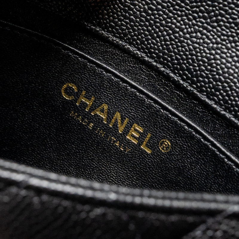 Chanel 23P Mini Coco Love Flap Bag Caviar Black GHW (Microchip)