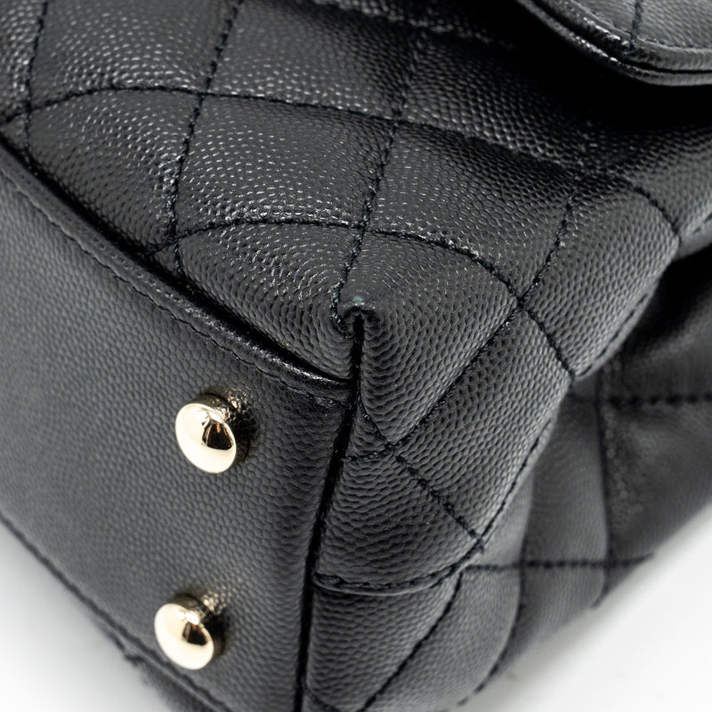 Chanel Small Coco Handle Caviar black LGHW (microchip)