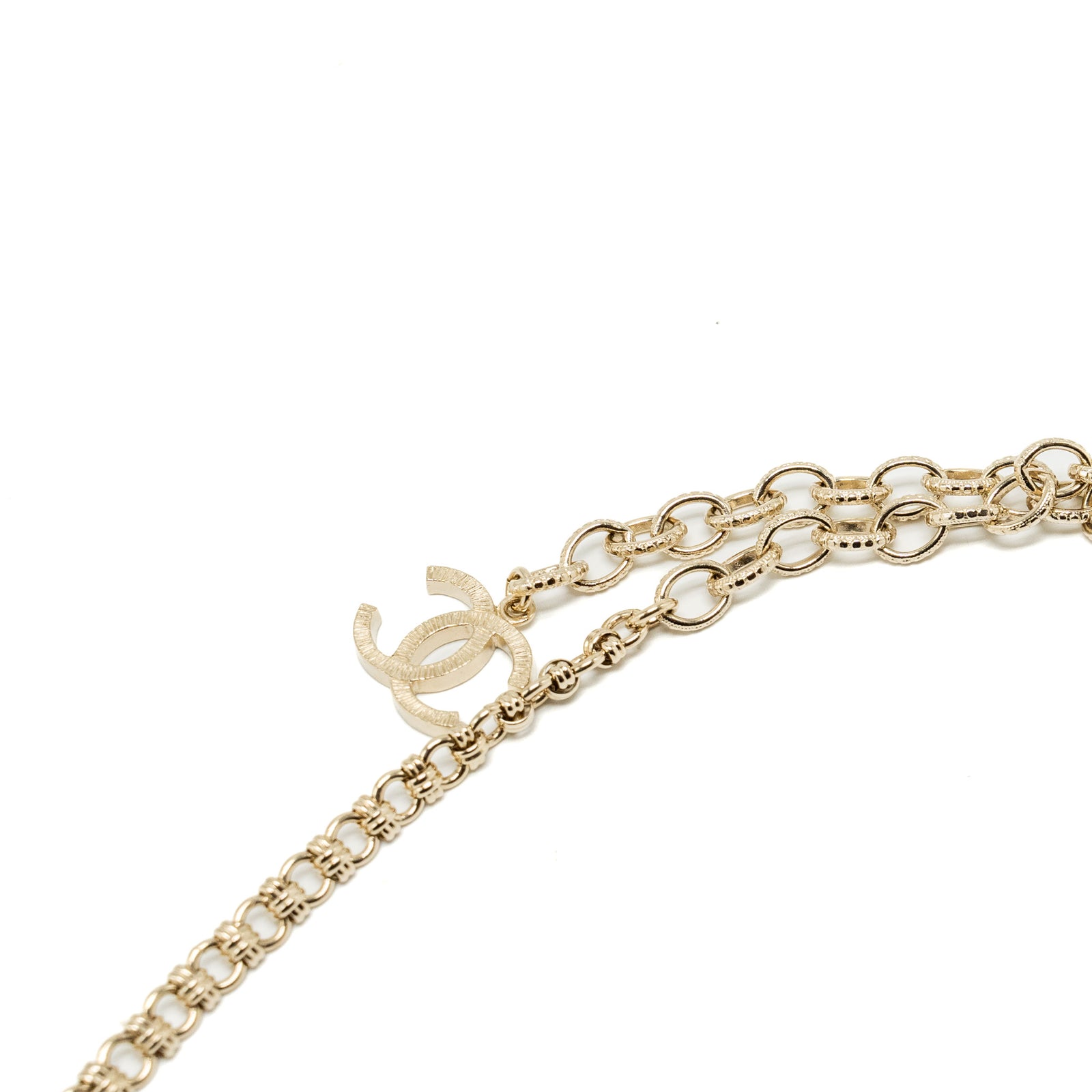 Chanel 21k Size 75 Chain Belt/Fancy Belt Pearl/Crystal Light  display picture 2