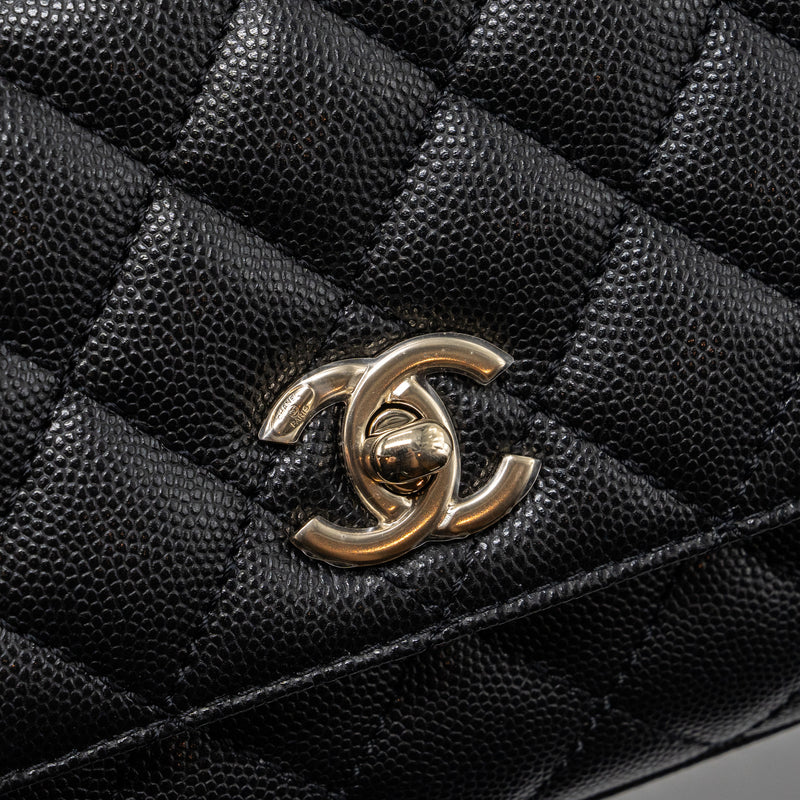 Chanel Coco handle Mini Caviar Black LGHW(Microchip)
