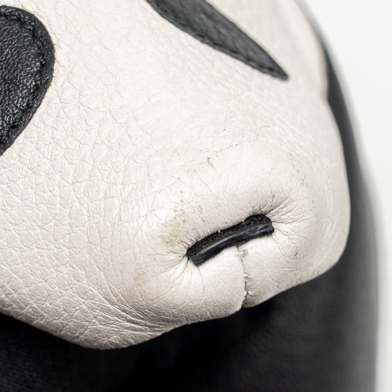 Loewe Panda mini crossbody bag leather Black/White SHW