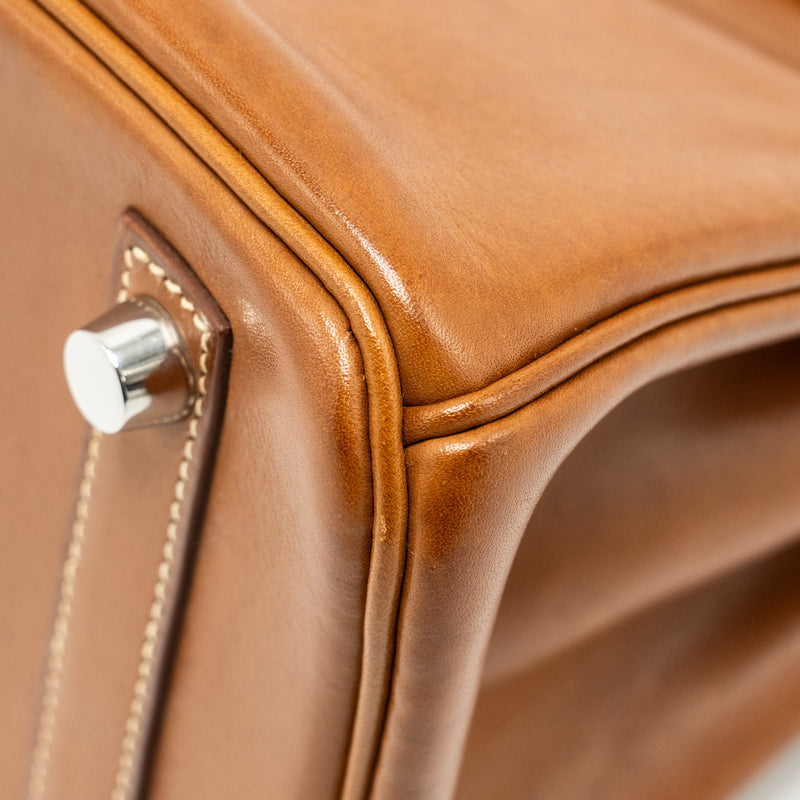 Hermes Birkin 25 Barenia Faubourg fauve SHW stamp square M