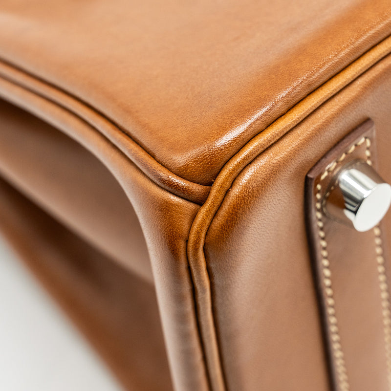Hermes Birkin 25 Barenia Faubourg fauve SHW stamp square M
