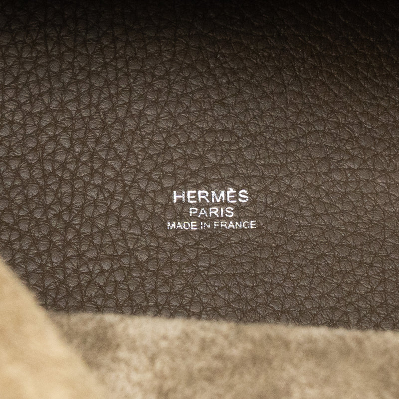 Hermes Picotin 22 Lock Bag Clemence Etoupe SHW stamp Z