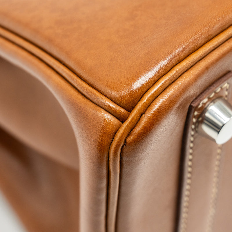 Hermes Birkin 25 Barenia Faubourg fauve SHW stamp square M
