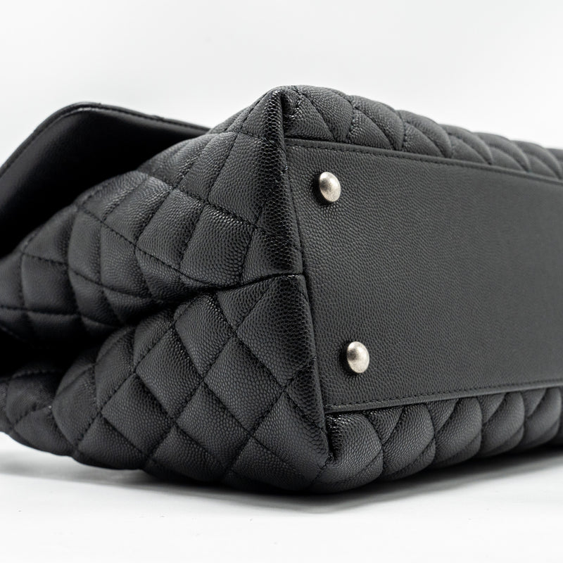 Chanel Large Coco Handle Caviar Black Ruthenium Hardware