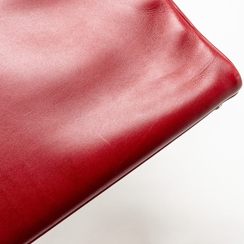 Hermes Kelly 32 Box Rubis/Rose Tyrien SHW Stamp Square O