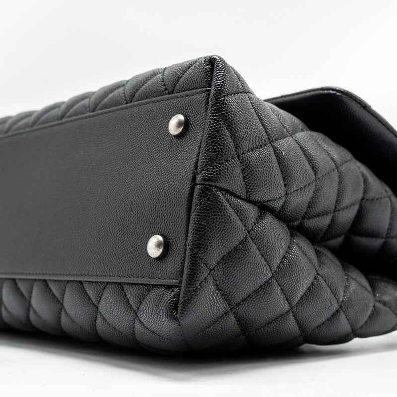 Chanel Large Coco Handle Caviar Black Ruthenium Hardware