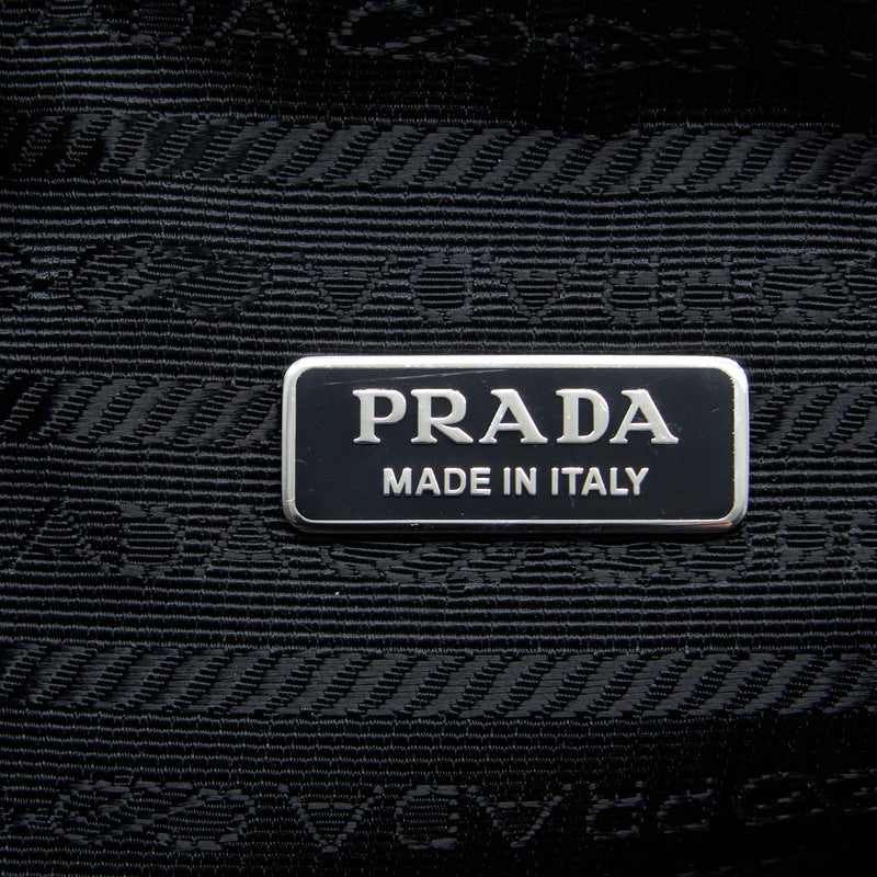 Prada Triangle Shoulder Bag Leather Black SHW