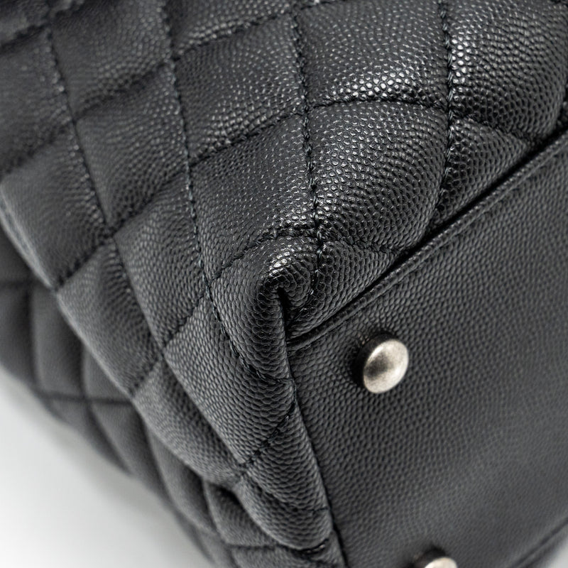 Chanel Large Coco Handle Caviar Black Ruthenium Hardware
