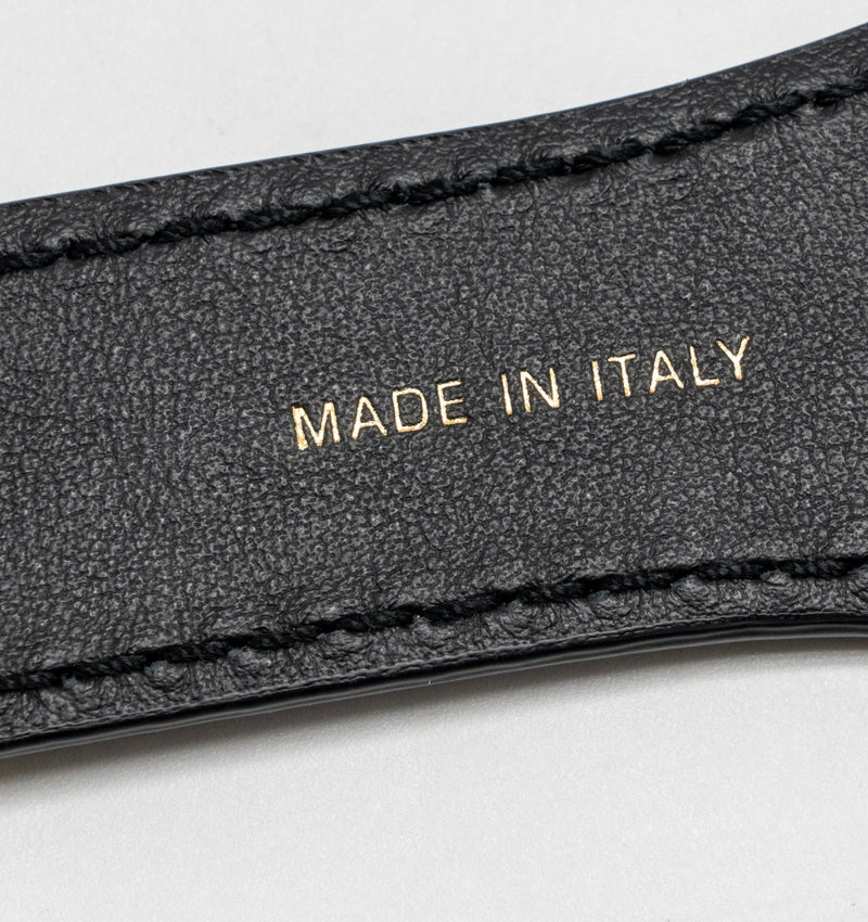 Dior size 75 Belt fabric / leather black / beige GHW