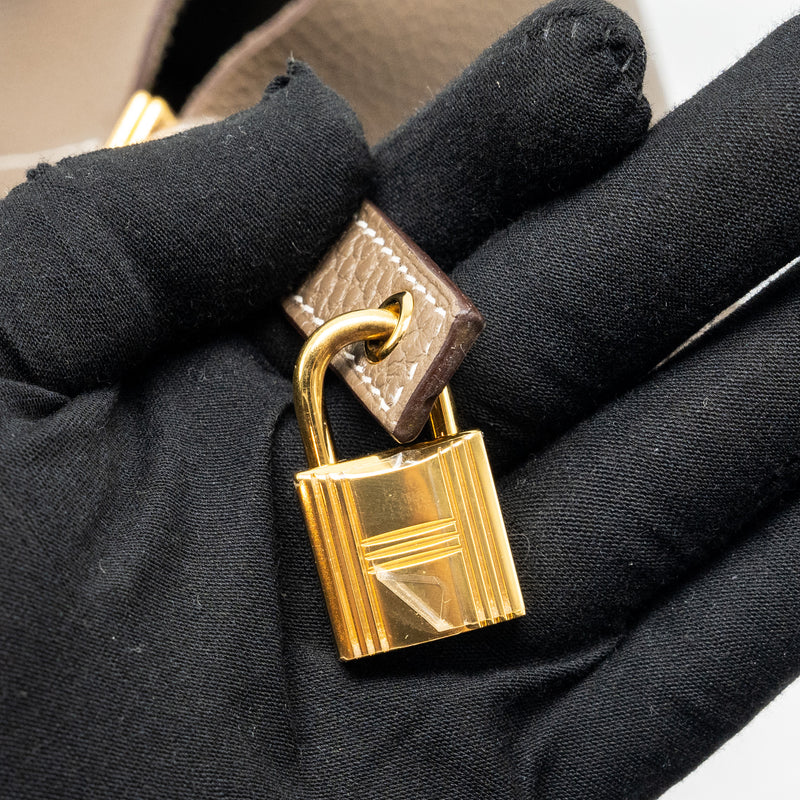 Hermes Picotin 22 Clemence Etoupe GHW stamp Y