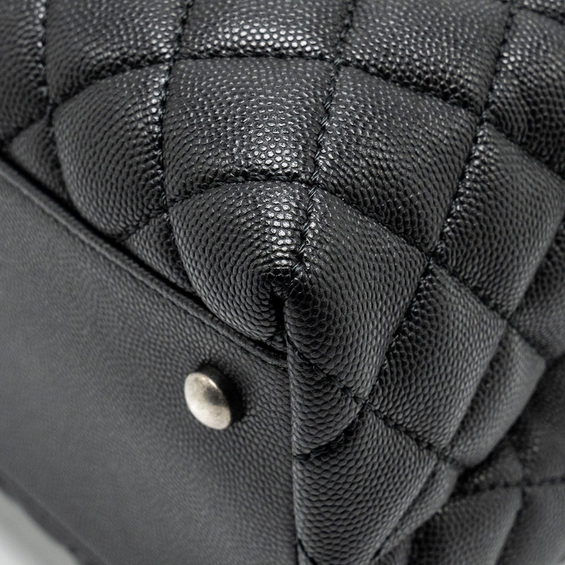 Chanel Large Coco Handle Caviar Black Ruthenium Hardware