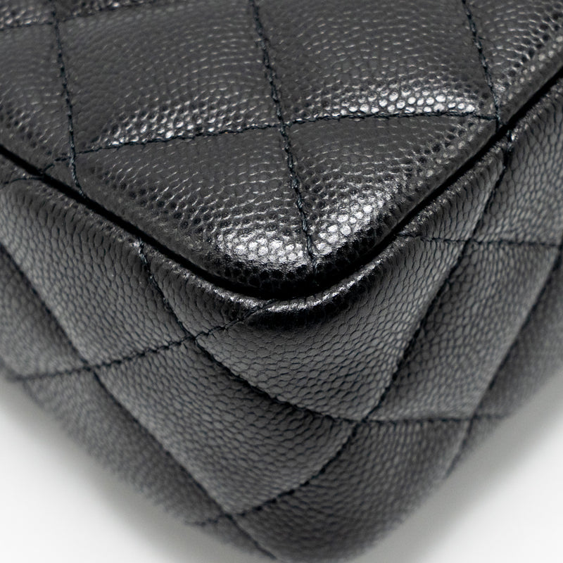 Chanel Clutch Bag with Chain Caviar Black LGHW (Microchip)