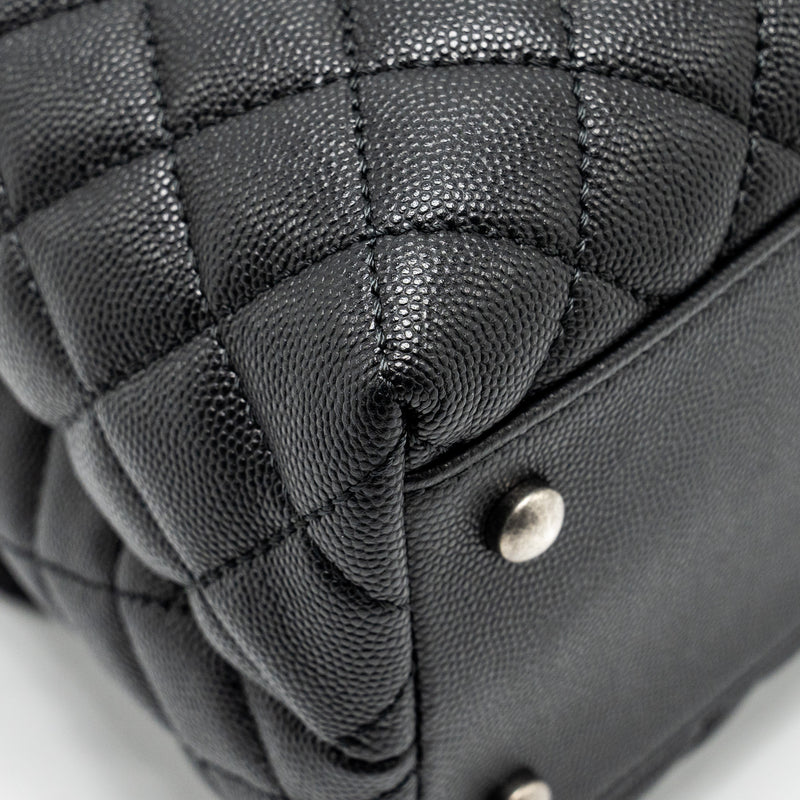 Chanel Large Coco Handle Caviar Black Ruthenium Hardware
