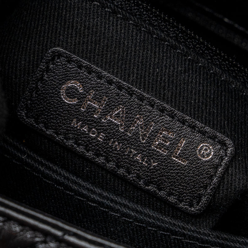Chanel small coco handle aged calfskin black with black hardware