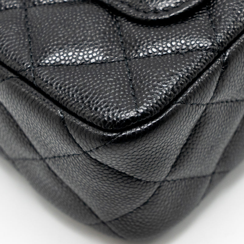 Chanel Clutch Bag with Chain Caviar Black LGHW (Microchip)