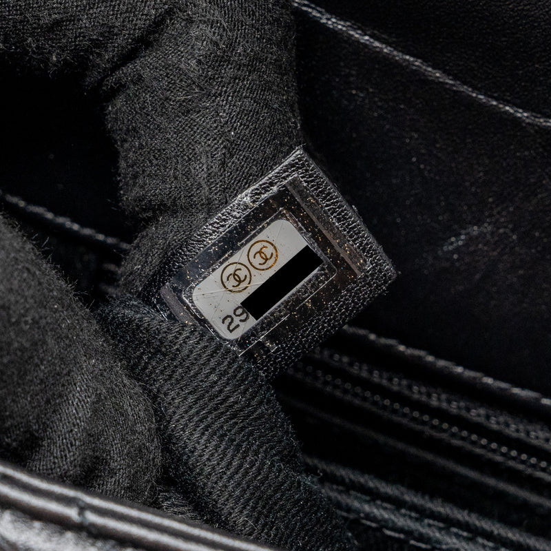 Chanel small coco handle aged calfskin black with black hardware