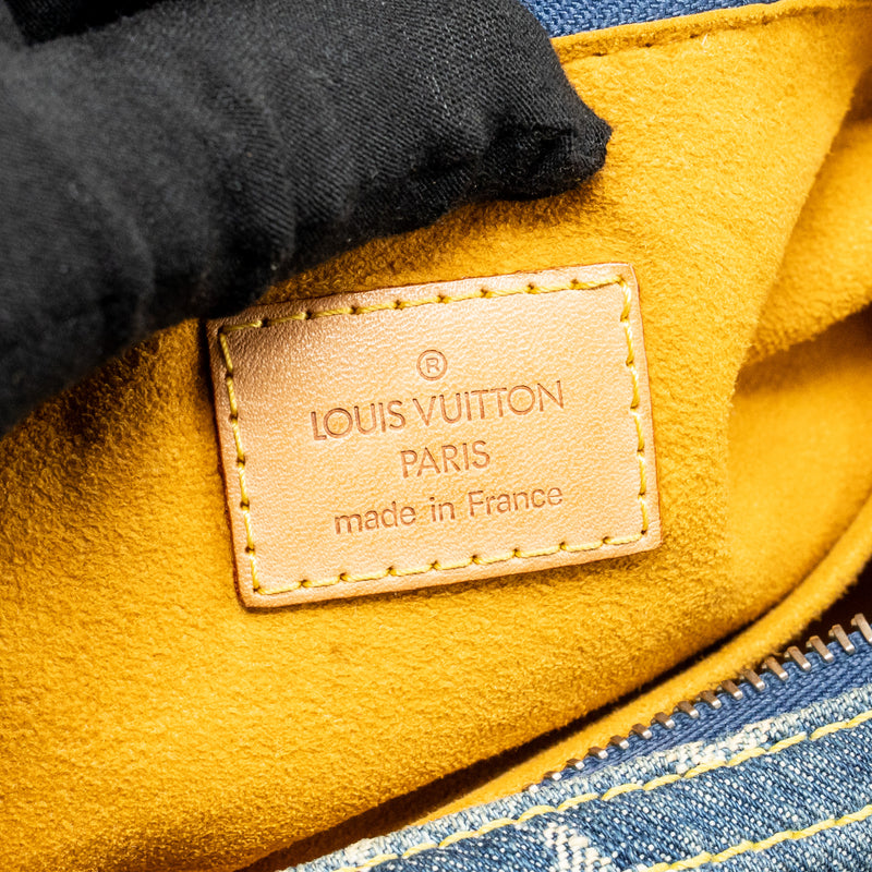 Louis Vuitton Vintage Baggy GM Shoulder Bag Monogram Denim GHW