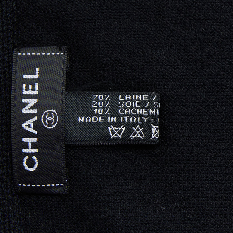 Chanel 21s Scarf Wool Black/White