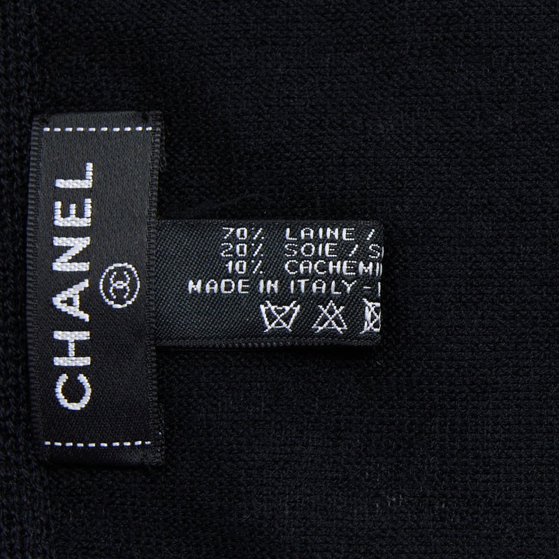 Chanel 21s Scarf Wool Black/White