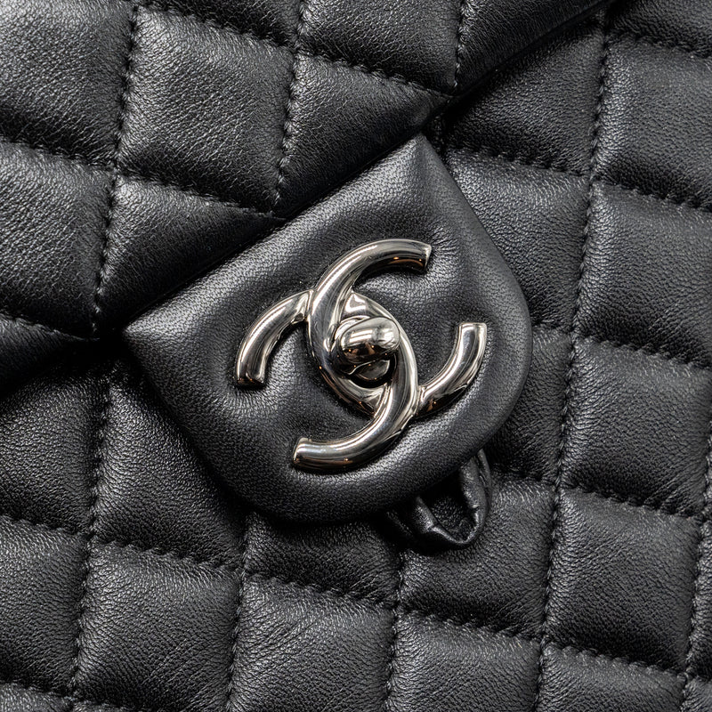 Chanel small urban spirit backpack lambskin black with black hardware