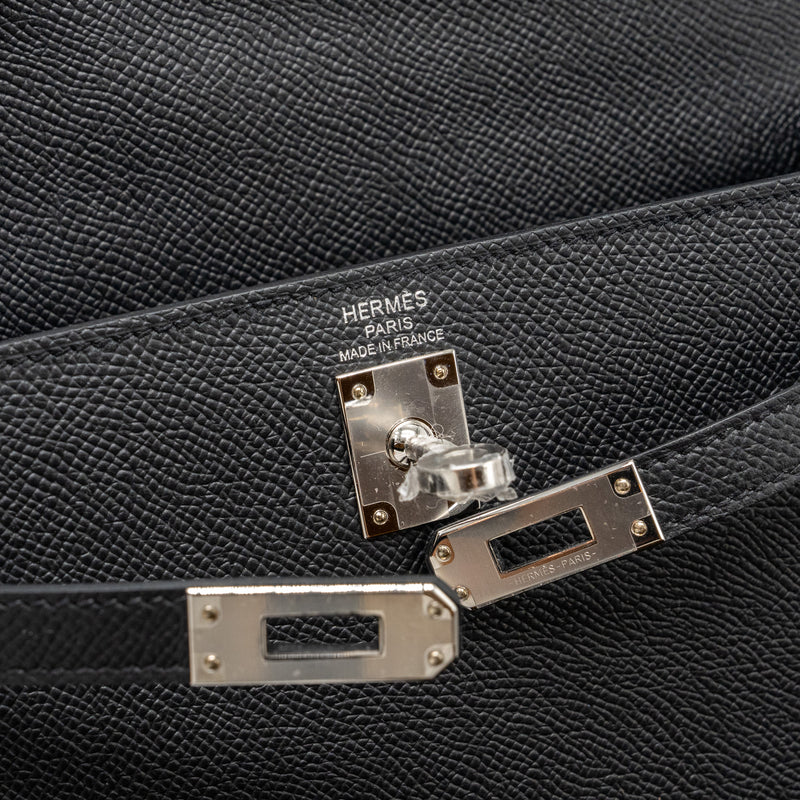 Hermes Kelly 25 Epsom Black SHW Stamp B