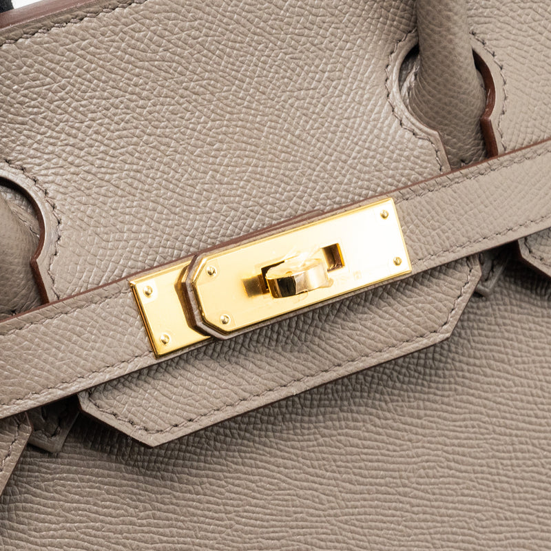 Hermes Birkin 30 sellier epsom Gris Etain GHW stamp Z