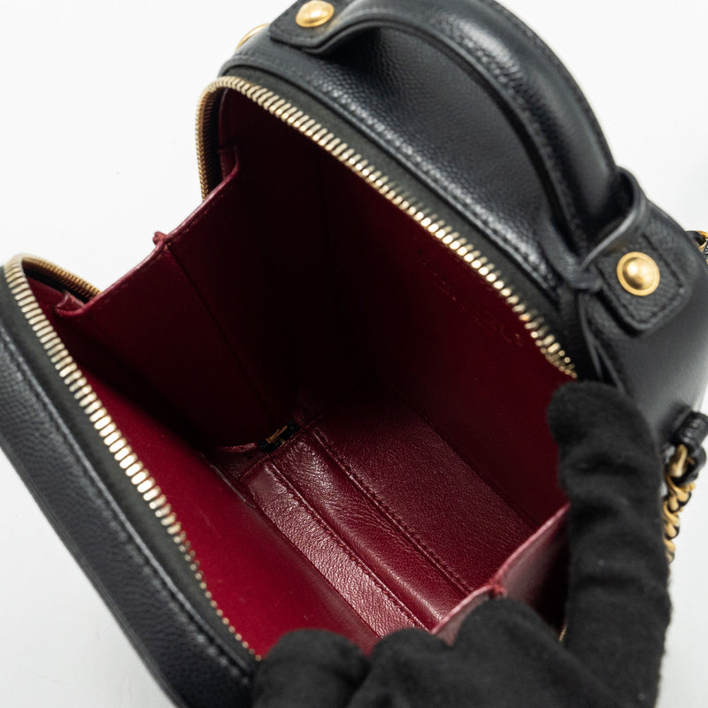 Chanel Filigree Vertical Vanity Case Caviar Black GHW