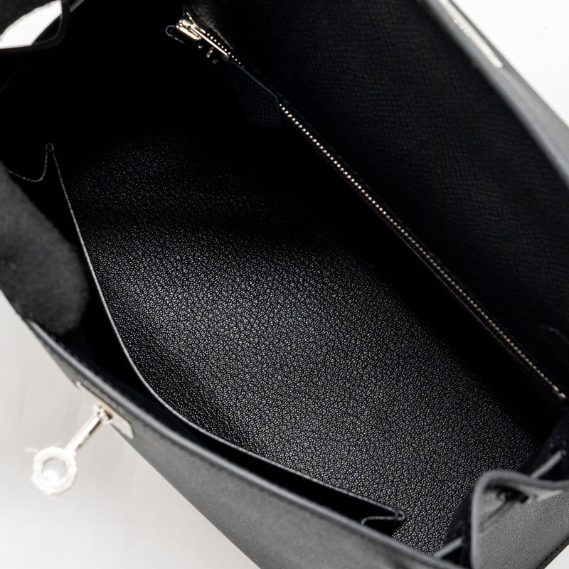 Hermes Kelly 25 Epsom Black SHW Stamp B