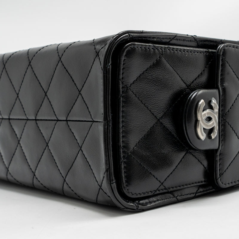 Chanel Mini 25 Bag Aged calfskin black Multicolour Hardware (microchip)