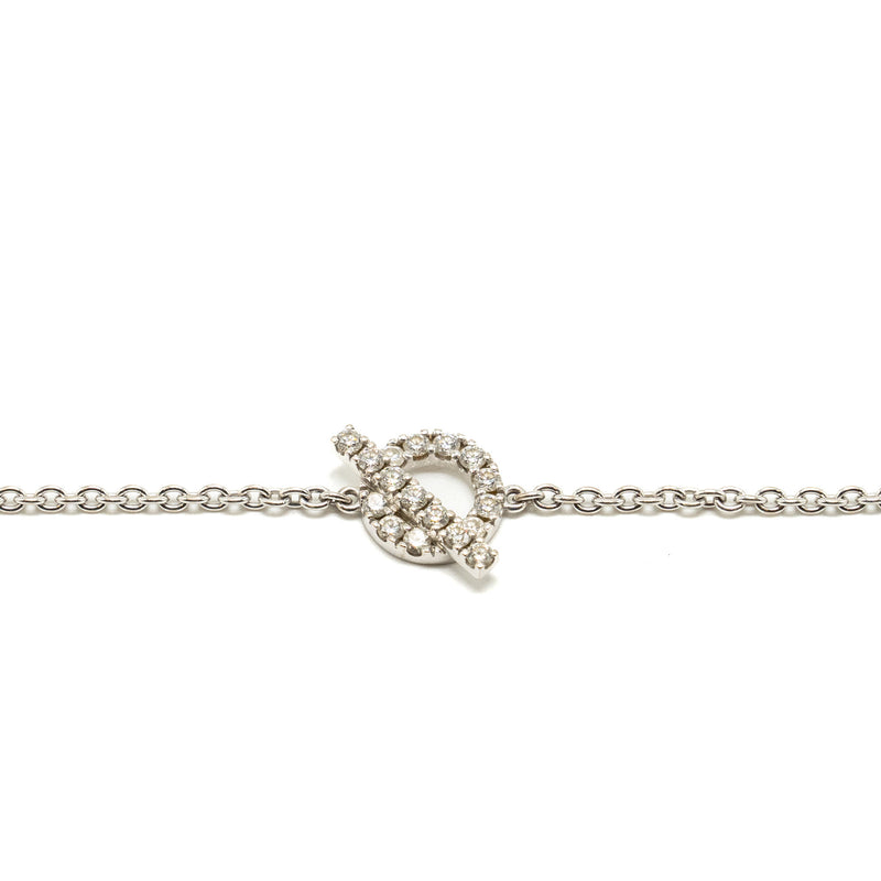 Hermes size SH finesse bracelet white gold, diamonds