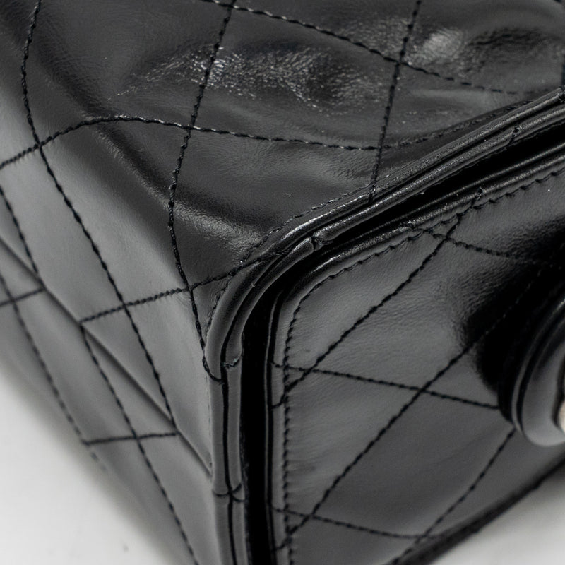 Chanel Mini 25 Bag Aged calfskin black Multicolour Hardware (microchip)