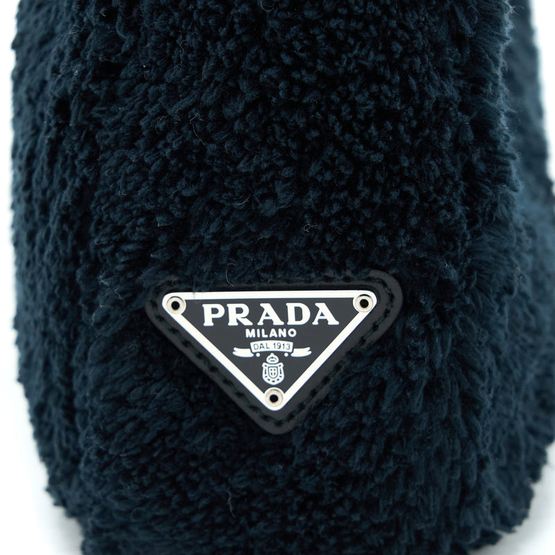 Prada Re-edition 2000 Terry Mini Bag Black/White SHW
